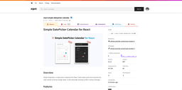 Simple DatePicker Calendar for React thumbnail 2
