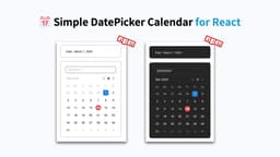 Simple DatePicker Calendar for React thumbnail 1
