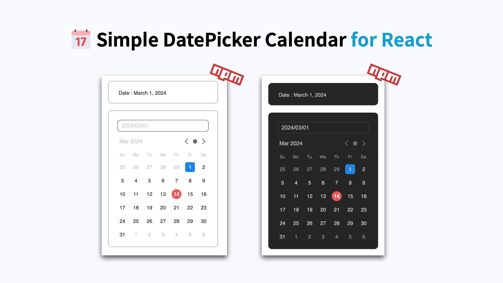 Simple DatePicker Calendar